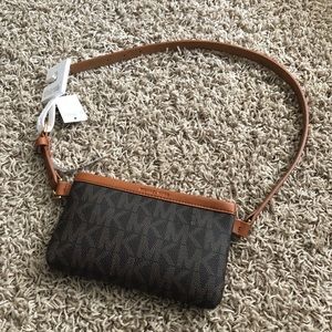 Michael Kors Fanny Pack Belt Bag Purse Brown Logo